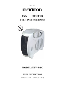 Manual de uso Infiniton HBV-348C Calefactor