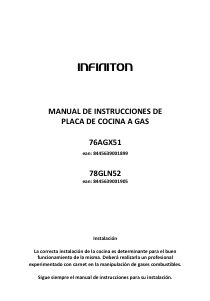 Manual Infiniton 78GLN52 Placa