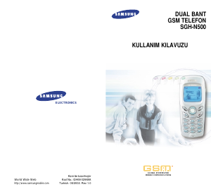 Kullanım kılavuzu Samsung SGH-N500VA Cep telefonu