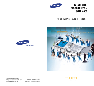 Bedienungsanleitung Samsung SGH-N600DA Handy