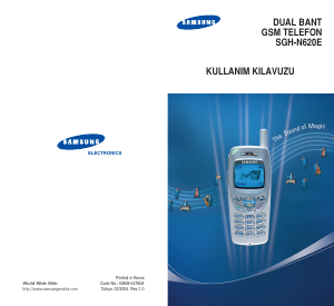 Kullanım kılavuzu Samsung SGH-N620E Cep telefonu
