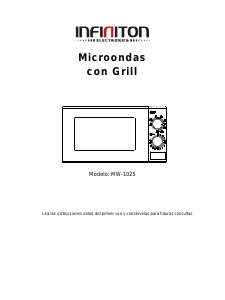 Manual de uso Infiniton MW-1025M Microondas