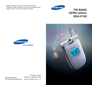 Manuál Samsung SGH-P100 Mobilní telefon
