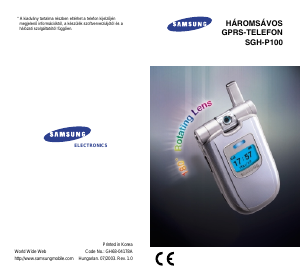 Használati útmutató Samsung SGH-P100 Mobiltelefon