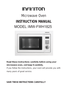 Manual de uso Infiniton IMW-FWH1825 Microondas