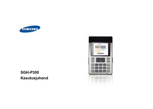 Kasutusjuhend Samsung SGH-P300 Mobiiltelefon