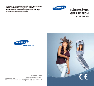 Használati útmutató Samsung SGH-P400 Mobiltelefon