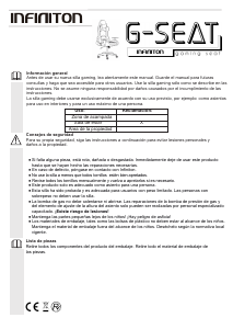 Handleiding Infiniton GSEAT-03 Bureaustoel