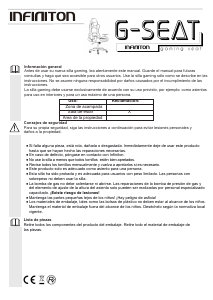 Manual de uso Infiniton GSEAT-01 Silla de trabajo