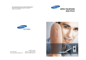 Handleiding Samsung SGH-P510 Mobiele telefoon