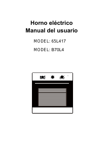 Manual de uso Infiniton 65L417 Horno