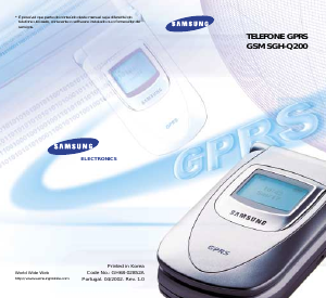 Manual Samsung SGH-Q200SA Telefone celular