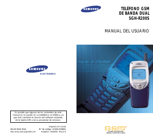 Manual de uso Samsung SGH-R200 Teléfono móvil