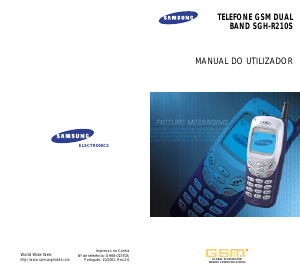 Manual Samsung SGH-R210DA Telefone celular