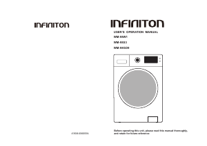 Manual Infiniton WM-98S3 Máquina de lavar roupa