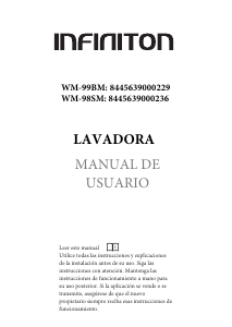 Manual de uso Infiniton WM-99BM Lavadora