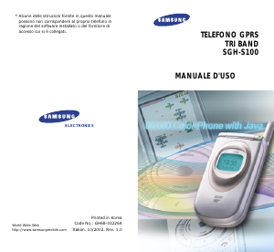 Manuale Samsung SGH-S100 Telefono cellulare