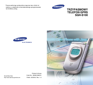 Instrukcja Samsung SGH-S100DA Telefon komórkowy