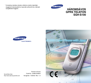 Használati útmutató Samsung SGH-S100LA Mobiltelefon