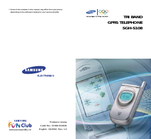 Manual Samsung SGH-S108 Mobile Phone