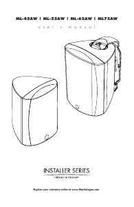 Handleiding MartinLogan ML-45AW Luidspreker