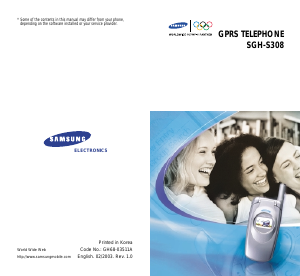 Manual Samsung SGH-S308 Mobile Phone