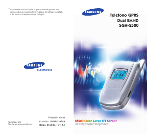 Manuale Samsung SGH-S500 Telefono cellulare