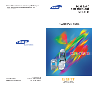 Handleiding Samsung SGH-T108 Mobiele telefoon