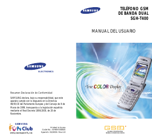 Manual de uso Samsung SGH-T400 Teléfono móvil