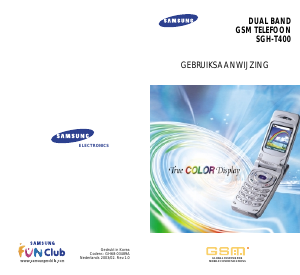 Handleiding Samsung SGH-T400 Mobiele telefoon