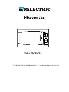 Manual de uso Milectric MIW-20LTB Microondas