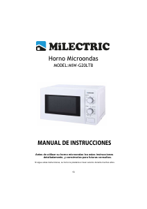 Manual Milectric MIW-G20LTB Micro-onda