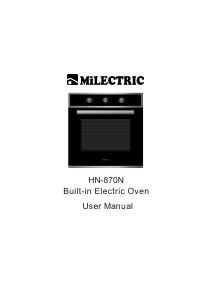 Manual de uso Milectric HN-870N Horno