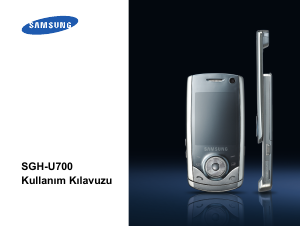 Kullanım kılavuzu Samsung SGH-U700B Cep telefonu