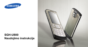 Vadovas Samsung SGH-U800 Mobilusis telefonas