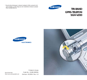 Bedienungsanleitung Samsung SGH-V200 Handy