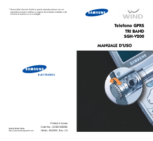 Manuale Samsung SGH-V200 Telefono cellulare