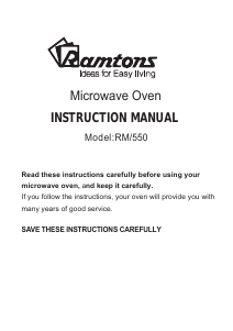 Manual Ramtons RM/550 Microwave