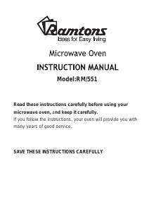 Manual Ramtons RM/551 Microwave