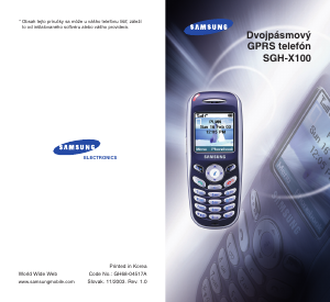 Návod Samsung SGH-X100 Mobilný telefón