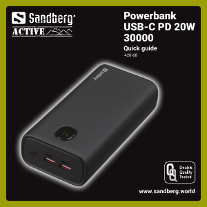 Manual Sandberg 420-68 Portable Charger