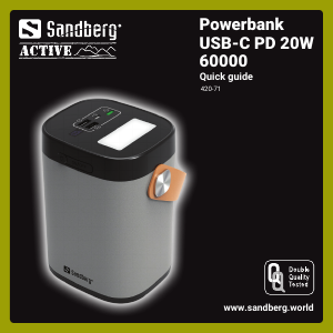 Manual Sandberg 420-71 Portable Charger