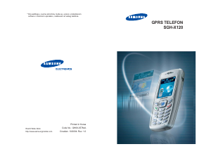 Priručnik Samsung SGH-X120 Mobilni telefon