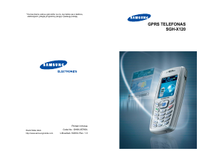 Vadovas Samsung SGH-X120 Mobilusis telefonas