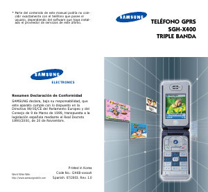 Manual de uso Samsung SGH-X400 Teléfono móvil