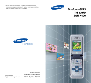 Manuale Samsung SGH-X400 Telefono cellulare
