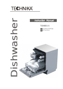 Manual Technika TDX8SS-5 Dishwasher