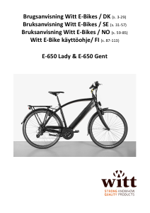 Käyttöohje Witt E-650 Gent Sähköavusteinen polkupyörä