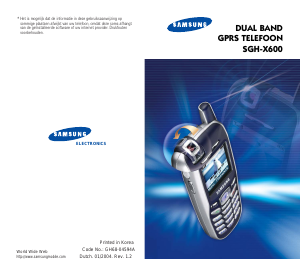 Handleiding Samsung SGH-X600 Mobiele telefoon