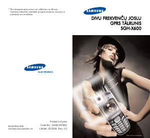 Rokasgrāmata Samsung SGH-X600 Mobilais tālrunis